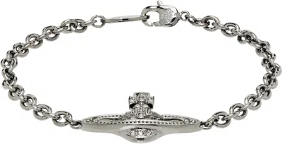 Vivienne Westwood Mini Bas Relief Chain Bracelet In Metallic
