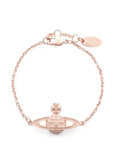 Pre-owned Vivienne Westwood Mini Bas Relief Chain Bracelet In Pink