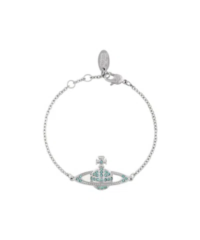 Vivienne Westwood Mini Bas Relief Chain Bracelet In Yellow