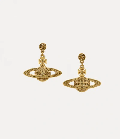 Vivienne Westwood Mini Bas Relief Drop Earrings In Gold-light-colorado-topaz