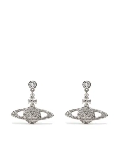 Vivienne Westwood Mini Bas Relief Drop Earrings In Metallic