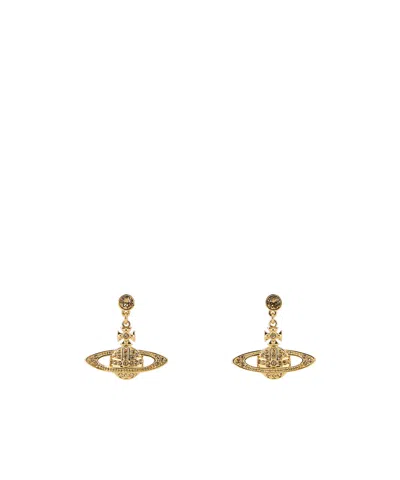 Vivienne Westwood Mini Bas Relief Drop Earrings In Yellow