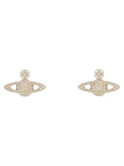 Vivienne Westwood "mini Bas Relief" Earrings In Gold