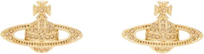 Vivienne Westwood Mini Bas Relief Earrings In Gold