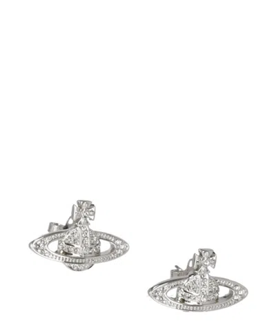 Vivienne Westwood Mini Bas Relief Earrings In Gray