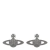 Vivienne Westwood Mini Bas Relief Earrings In Silver