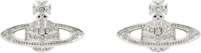 Vivienne Westwood Mini Bas Relief Earrings In Silver