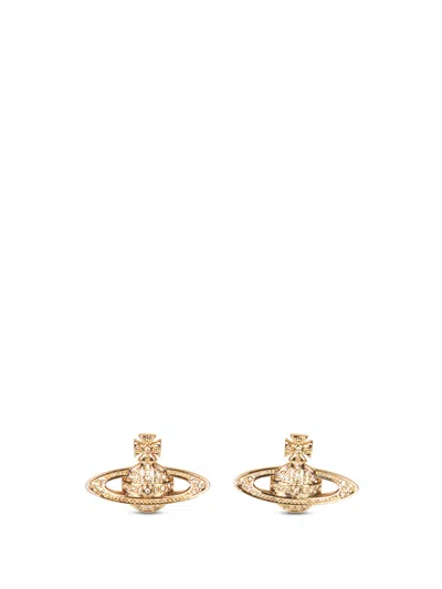 Vivienne Westwood Mini Bas Relief Gold Earrings