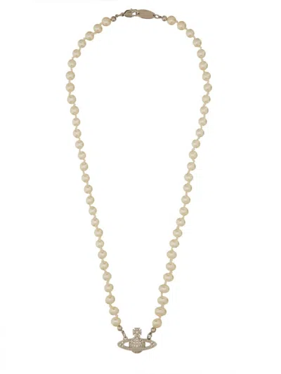 Vivienne Westwood Mini Bas Relief" Necklace In Gold