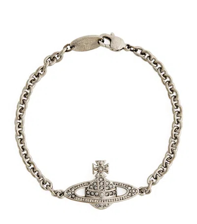 Vivienne Westwood Mini Bas Relief Orb Bracelet In Black
