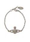 Vivienne Westwood Mini Bas Relief Orb Bracelet In Gray