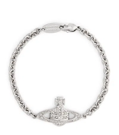 Vivienne Westwood Mini Bas Relief Orb Bracelet In Metallic