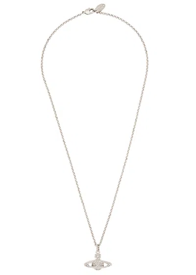 Vivienne Westwood Mini Bas Relief Orb-embellished Necklace In Metallic