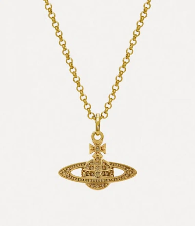 Vivienne Westwood Mini Bas Relief Pendant Gold Topaz Women