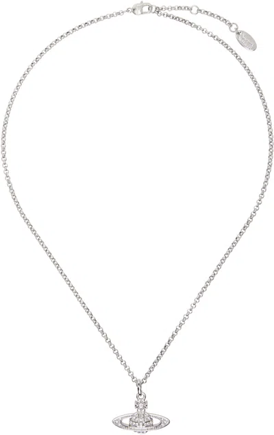 Vivienne Westwood Mini Bas Relief Pendant Necklace In Purple