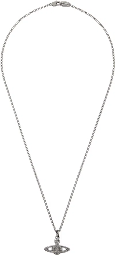 Vivienne Westwood Mini Bas Relief Pendant Necklace In Metallic