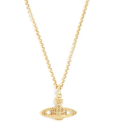 Vivienne Westwood Mini Bas Relief Pendant Necklace In Gold