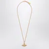 Vivienne Westwood Mini Bas Relief Pendant Necklace In Gold In Gold