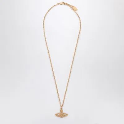 VIVIENNE WESTWOOD MINI BAS RELIEF PENDANT NECKLACE IN GOLD