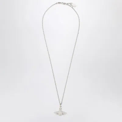 Vivienne Westwood Mini Bas Relief Pendant Necklace In Silver In Metallic