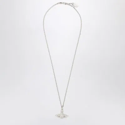 Vivienne Westwood Mini Bas Relief Pendant Necklace In Silver