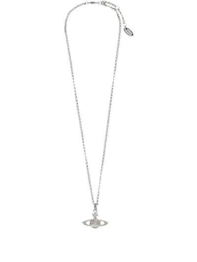 Vivienne Westwood Mini Bas Relief Pendant Necklace In Silber