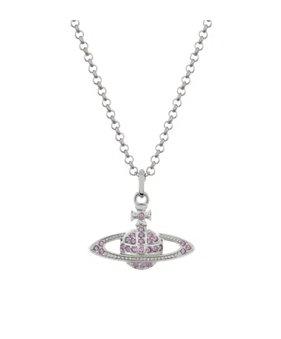 Vivienne Westwood Mini Bas Relief Pendant Necklace In Silver