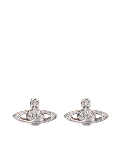 Vivienne Westwood Mini Bas Relief Platinium Earrings