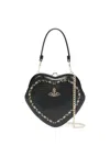 Vivienne Westwood Mini Belle Heart Frame Embellished Bag In Black