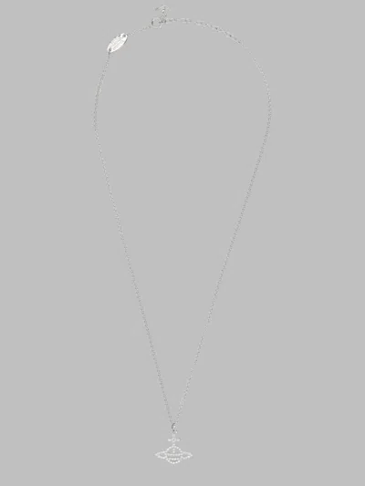 Vivienne Westwood Mini Calliope-inspired Silver Necklace In Metallic
