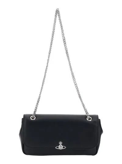 Vivienne Westwood Mini Chain Crossbody Purse In Black