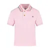 Vivienne Westwood Collared Polo Top Striped Sleeves In Pink