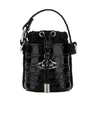 Vivienne Westwood Mini Daisy Bucket Bag In Black