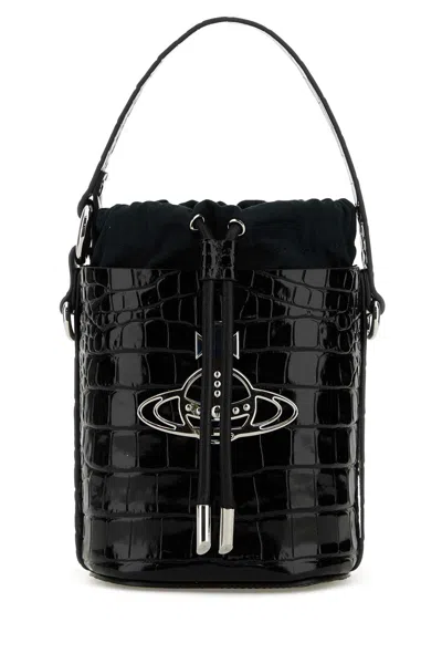 Vivienne Westwood Mini Daisy Drawstring Bucket Bag In Black | ModeSens