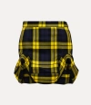 Vivienne Westwood Mini Double Frame Skirt Moonshine Tartan Navy-yellow 42 Women