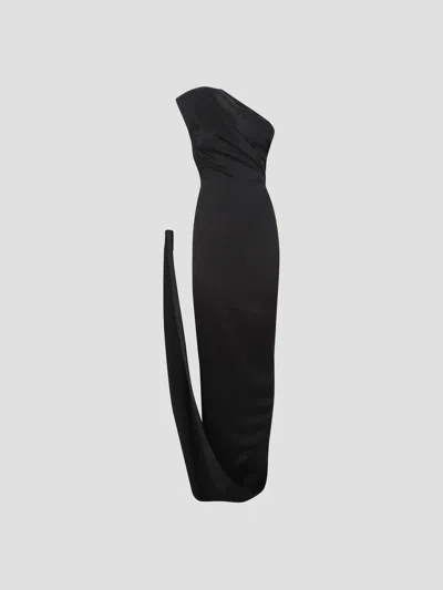 Vivienne Westwood Mini Dress With Elegant Draping In Black