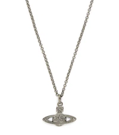 Vivienne Westwood Mini Embellished Bas Relief Necklace In Brown
