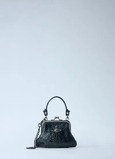 Vivienne Westwood Mini Granny Frame Purse In Blue