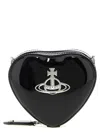 Vivienne Westwood 'mini Heart' Crossbody Bag In Black