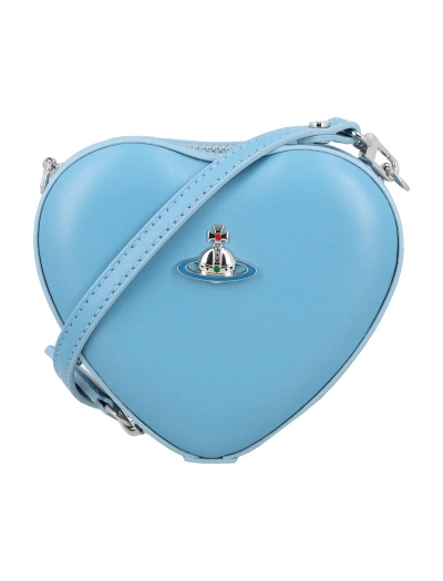Vivienne Westwood Mini Heart Crossobody In Blue