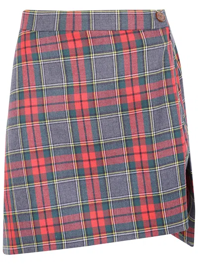 Vivienne Westwood Mini "infinity" Skirt In Animal Print