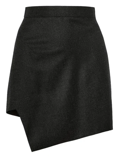 Vivienne Westwood Mini Infinity Skirt Metallic Brushed Wo. Charcoal 46 Women In Gray