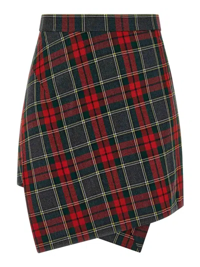 Vivienne Westwood Multicolor Marta-kilt In Red