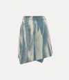 Vivienne Westwood Mini Infinity Skirt Bleach Denim Blue 28 Women In Blue