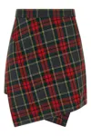 Vivienne Westwood Wool Mini Skirt With Tartan Pattern In Multi