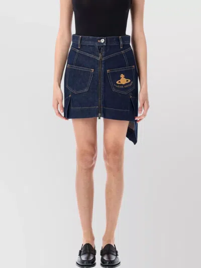 VIVIENNE WESTWOOD MINI JUPE MARIN DENIM