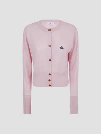 Vivienne Westwood Mini Knitted Cardigan In Pink