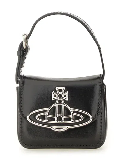 Vivienne Westwood Mini Linda Handbag In Smooth-grain Leather In Black