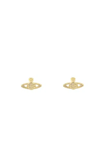 Vivienne Westwood Mini Orb Stud Earrings In Gold