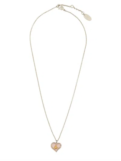 Vivienne Westwood Mini Pendant Necklace With Charm In Gold
